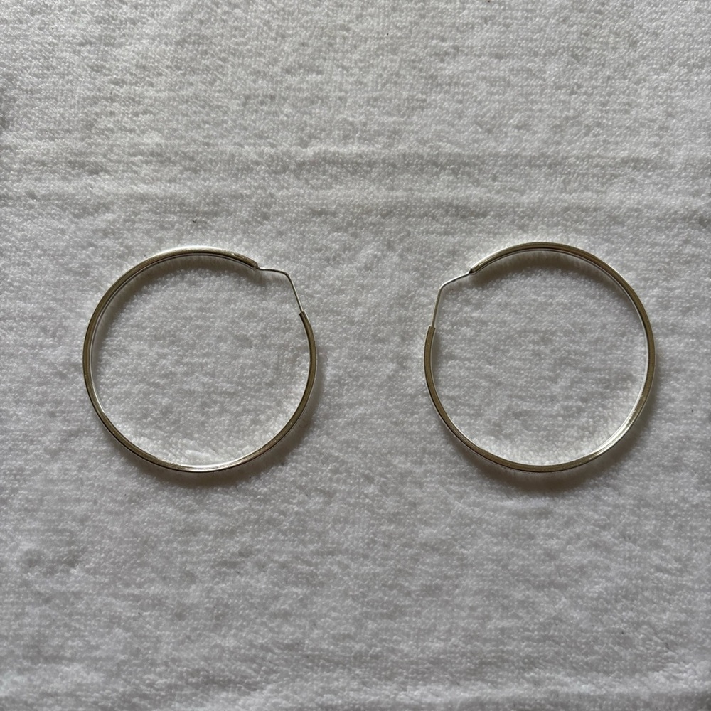 Elegant Silver Hoop Earrings